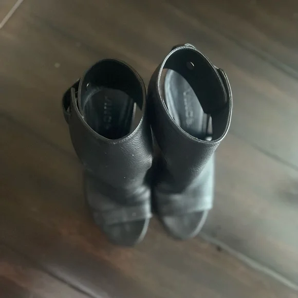 VINCE Addie Leather Open Toe Booties - Picture 9 of 11